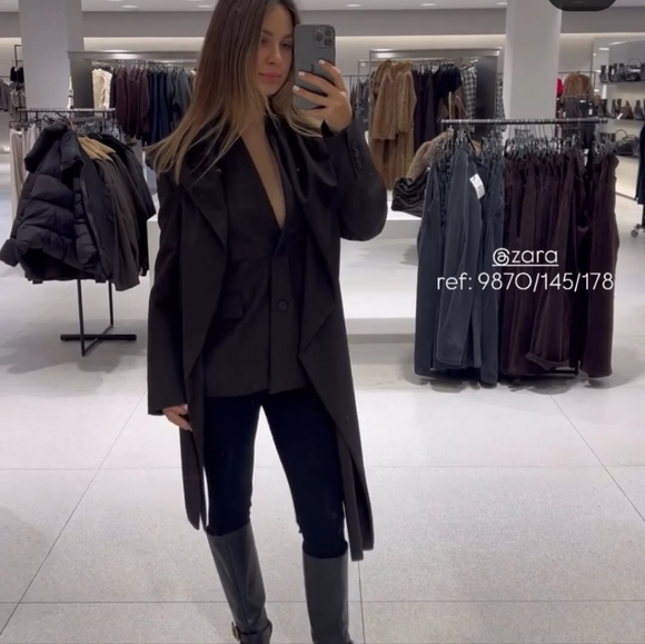 Zara ZW COLLECTION LIMITED EDITION PINSTRIPE BLAZER WITH SC - Picture 13 of 14